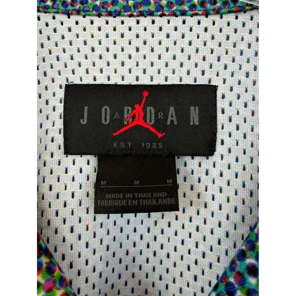 Jordan Flight Air Tour Cruising Altitude Mesh Button Down Shirt Mens Medium M 23